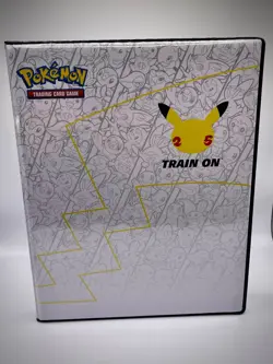 Pokemon 25th Anniversary First Partner Collector's Binder Jumbo Cards + Pikachu - Image 1