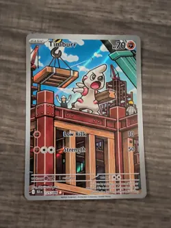 Timburr Holo Illustration Rare 2025 Pokemon TCG S&V Black Bolt - Image 1