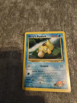 Misty's Psyduck Original Pokemon Trading Card. 54/132. Gym Heroes. WOTC 2000 LP - Image 1