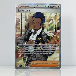 Salvatore 202/162 Temporal Forces Ultra Rare Full Art Supporter Pokemon - Image 1