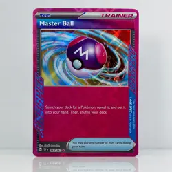 Master Ball 153/162 Temporal Forces Trainer Item Holo Rare Pokemon Card - Image 1