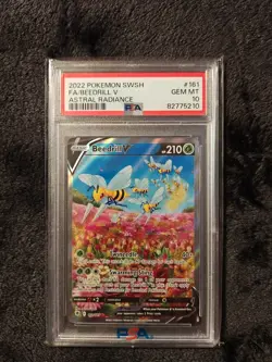 Pokemon 2022 Beedrill V 161/189 Full Art Astral Radiance GEM MINT PSA 10 - Image 1