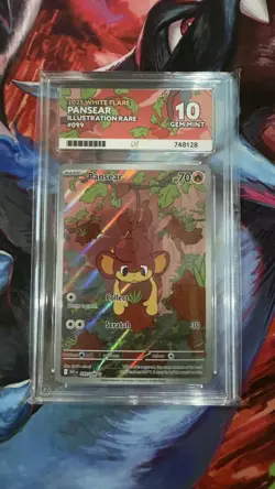 Pansear 099/086 White Flare Illustration Rare Pokemon Ace 10 low population - Image 1