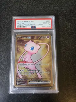 Mew ex 205/165 Sv: Scarlet & Violet 151 Metal Promo PSA 10 - Image 1