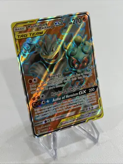 Pokemon Marshadow & Machamp GX Full Art Holo 198/214 Sm-Unbroken Bonds - Image 2