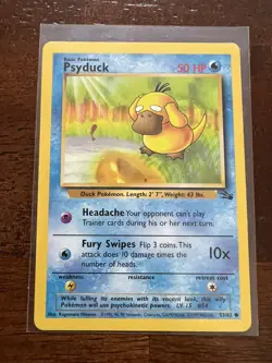 Psyduck 53/62 Fossil Regular Pokemon TCG - Image 1