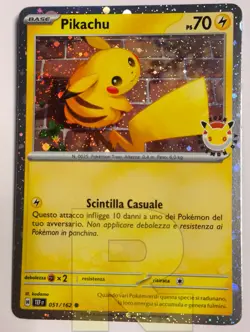 Pikachu ® Pokemon Day 30 Promo TEF 051/162 ® Cosmos Holo ® Italiano ® EX+ - Image 2
