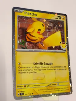 Pikachu ® Pokemon Day 30 Promo TEF 051/162 ® Cosmos Holo ® Italiano ® EX+ - Image 4