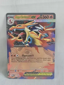 Pokemon MEGA CHARIZARD Y EX Mega Evolution Black Star Promo 030 - Image 1