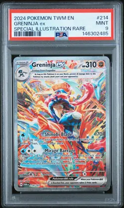 Greninja ex 214/167 Pokemon TWM Twilight Masquerade SIR #214 MINT PSA 9 - Image 1