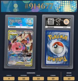 Pokemon Mega Lopunny & Jigglypuff GX Cosmic Eclipse 165/236 Graded ACE 10 - Image 1