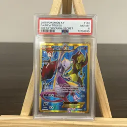 PSA 8 2015 POKEMON XY BREAKTHROUGH SECRET #163 FULL ART/MEWTWO EX 163/162 TCG FA - Image 1