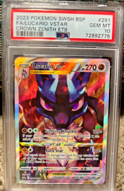 Lucario VSTAR SWSH291 PSA 10 2023 Pokemon Sword & Shield Crown Zenith - Image 1