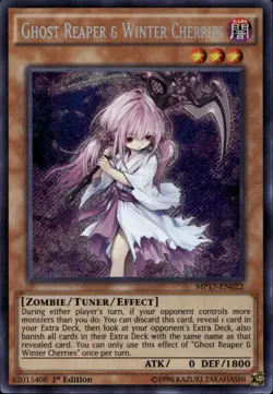 Ghost Reaper and Winter Cherries NA 1st Ed Secret Rare MP17-EN022 Yu-Gi-Oh! - Image 1