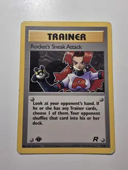 Pokemon Vintage Rocket's Sneak Attack 72/82 Lot of 3 - 1st Edition & Unlimited R - Image 1