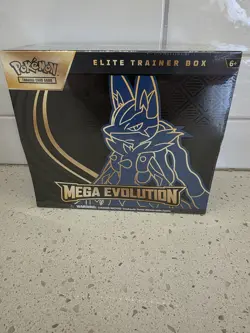 Pokemon Mega Evolution Elite Trainer Box Lucario Gardevoir Promo 9 Boosters - Image 1