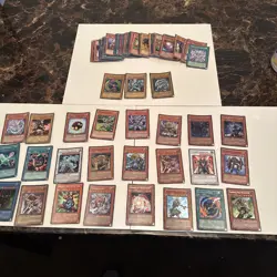 YU-GI-OH! 102 damaged Vintage Lot* Heavy Play* Blue Eyes White Dragon, Dark Mag! - Image 1