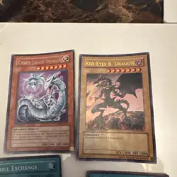 YU-GI-OH! 102 damaged Vintage Lot* Heavy Play* Blue Eyes White Dragon, Dark Mag! - Image 3