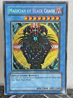 Yu-Gi-Oh Magician of Black Chaos PP01-EN001 Secret Rare LP Vintage Promo - Image 1