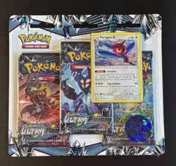 Pokemon TCG: Ultra Prism 3 Pack Blister Porygon-Z New Factory Sealed - Image 1