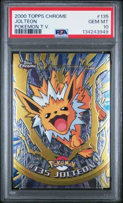 2000 Topps Chrome Pokemon T.V. #135 Jolteon Pokemon T.V. PSA 10 - Image 1