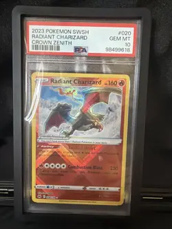 Pokemon Card Radiant Charizard 020/159 Crown Zenith Holo Rare, PSA 10 Gem Mint - Image 1