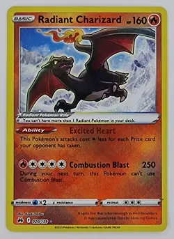 Radiant Charizard 020/159 - Crown Zenith Radiant Rare - Pokemon TCG - Near Mint - Image 1
