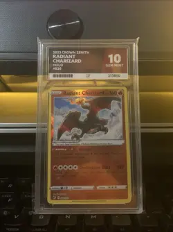 Pokemon TCG Radiant Charizard Crown Zenith Holo Card 020/159 Ace 10 - Image 1