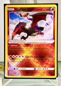 Pokemon TCG Radiant Charizard 020/159 Crown Zenith Holo - Image 1