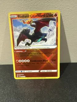 Pokemon Radiant Charizard TCG Crown Zenith Holo Card 020/159 Near Mint Condition - Image 1