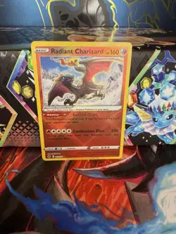 Pokemon TCG Radiant Charizard Crown Zenith Holo Card 020/159 NM Condition - Image 1