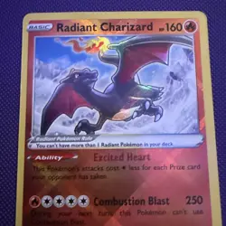 Pokemon TCG Radiant Charizard 020/159 Condition Crown Zenith Holo Card - Image 2
