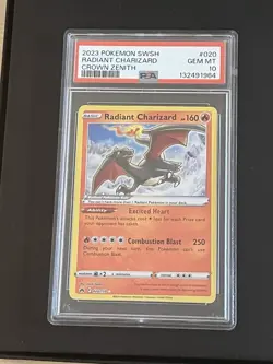 Pokemon TCG Radiant Charizard Crown Zenith Holo Card 020/159 PSA 10 - Image 3