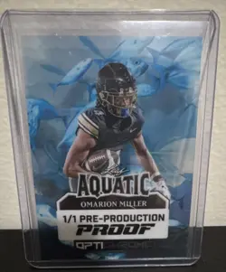 2024 Leaf Aquatic Omarion Miller 1/1 Pre-Production Proof Colorado Buffaloes RC - Image 1