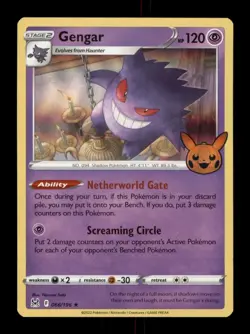 Gengar 066/196 Holo Rare BOOster Trick Or Trade 2023 Pokemon Trading Card TCG - Image 1