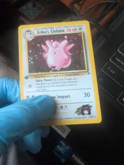 Erika's Clefable 3/132 1st Edition Gym Heroes Holo Pokemon Card Vintage WoTC - Image 1