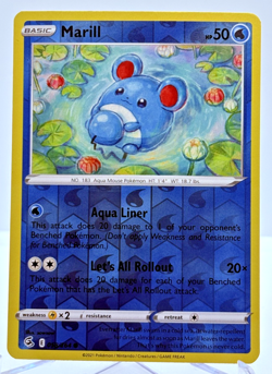 Pokemon Card Marill Fusion Strike Reverse Holo 058/264 Near Mint - Image 1