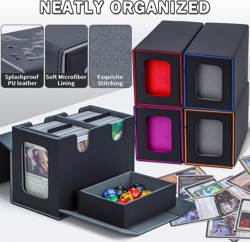 Commander Deck Box for MTG, Card Deck Box with Dice Tray and Display Window, Fit - Image 5