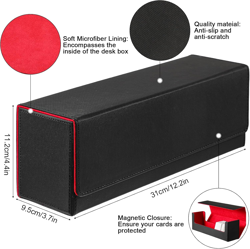 MTG Desk Box 400 Card Desk Box Card Storage Box Magnetic Deck Box PU Leather Dec - Image 2