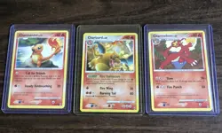 RARE Pokemon Exclusive Cracked Ice Charizard 1/99 3 Card Evolution Set - Image 1