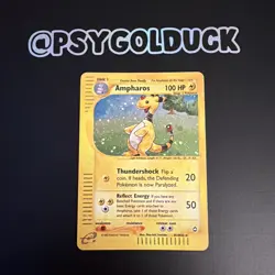 Ampharos H1/H32 Aquapolis Holo Rare Pokemon Card Vintage WOTC A10 - Image 1