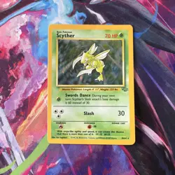 Pokemon TCG Scyther Holo Rare Jungle Card 10/64 MP Condition - Image 3