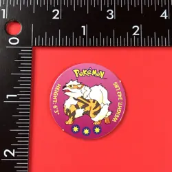 1998 Nintendo | Pokemon (ARCANINE #59 | LP+) Tomy Battle Disc Pog Card TCG Toy - Image 3