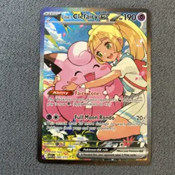 Lillie’s Clefairy EX 280/217 Pokemon Card Near Mint pack fresh - Image 1