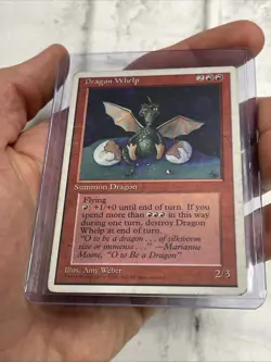 1995 MTG: Dragon Whelp English - Regular Fourth/4th Edition (4ED) MP/LP Card - Image 2