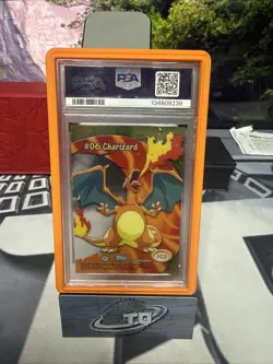 2000 TOPPS Pokemon CHARIZARD TV Animated Clear Cards PSA 10 - Image 2
