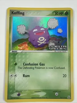 Koffing 72/113 2005 EX Delta Species Pokemon Card Reverse Holo Stamped - LP - Image 1