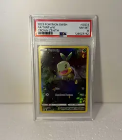 2023 Pokemon Crown Zenith FA/Turtwig GG31/GG70 IR TCG Holo Card PSA 8 Graded - Image 1