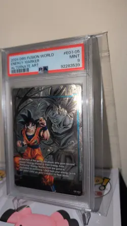 PSA 9 Goku Energy Marker Promo Prize Gold E01-05* Dragon Ball Fusion World Card - Image 3