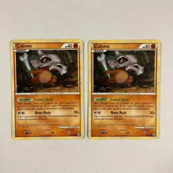 2x Pokemon TCG Cubone 60/102 Triumphant card - Image 1